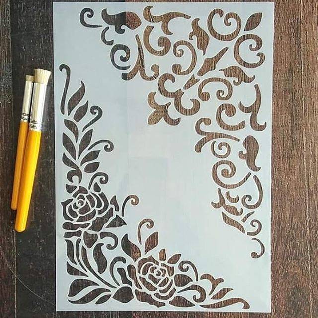 STENCIL UNTUK DECOUPAGE. STENCIL CETAKATN GAMBAR UNTUK SENI DECOUPAGE