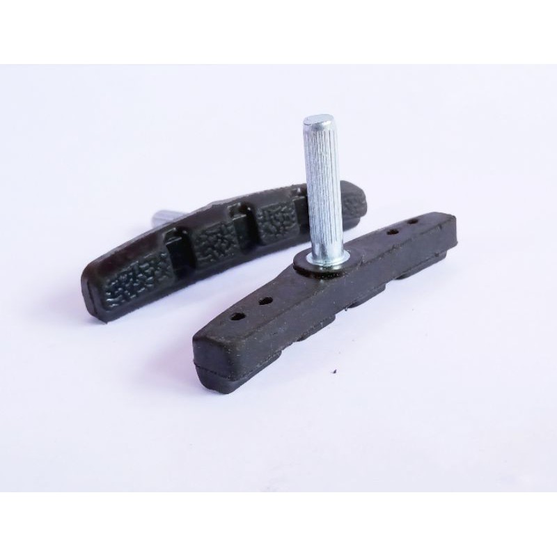 Sepasang Bantalan Rem Sepeda Sepatu Rem Jepit Karet Brake Pad Shoes Bicycle Bike Sepasang Bantal Kam