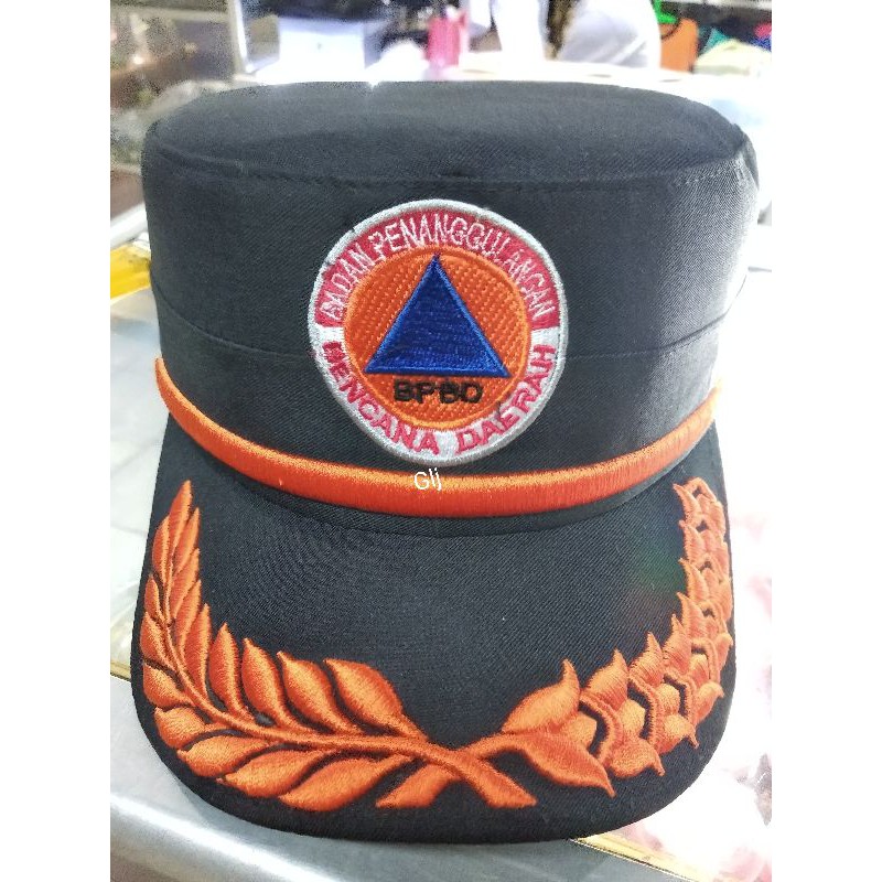 Topi komando BPBD hitam