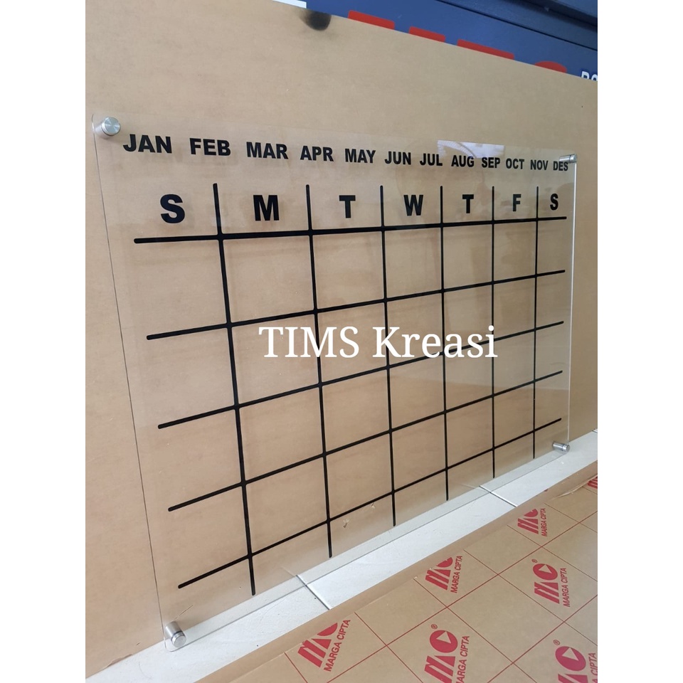 

Acrylic Monthly Planner | Kalender Akrilik | Papan Pengumuman | Papan Tulis