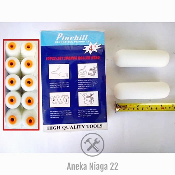 

Aneka - BULU Refil kuas rol Cat Minyak busa rol kapal kecil PINEHILL 4" AN22