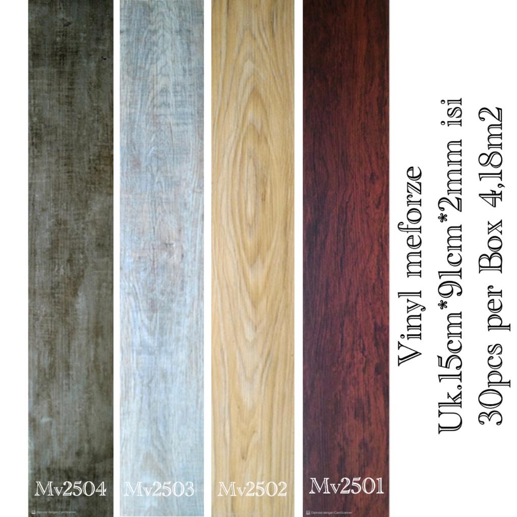 Vinyl Lantai Kayu - Lantai Vinyl Kayu Meforze Tebal 2mm Ukuran 91x15cm