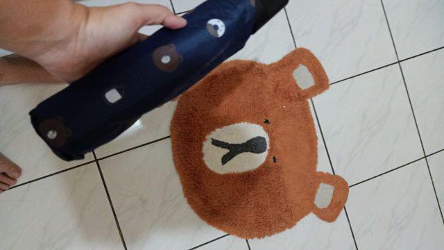 Payung Lipat 3 / Dimensi / Line Brown / Beruang / Grc - 8390