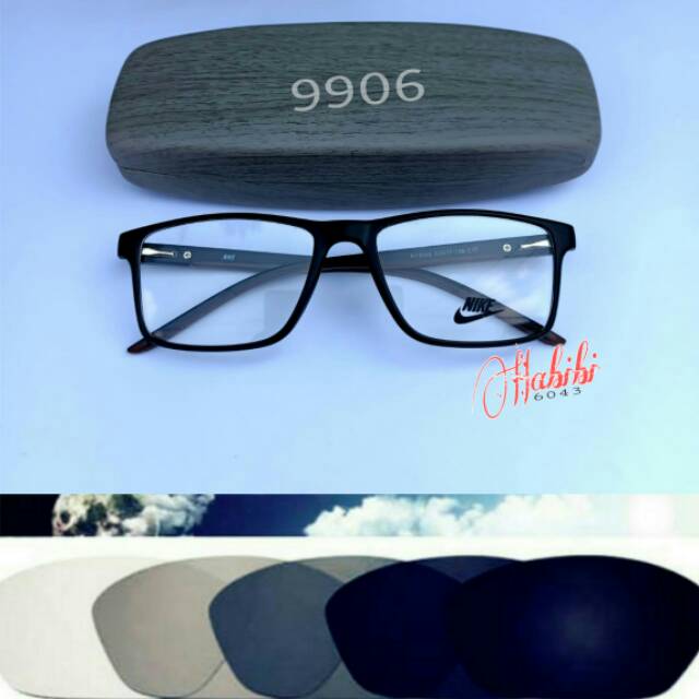 PAKET KACAMATA PHOTOCROMIC 9906 | kacamata minus anti radiasi