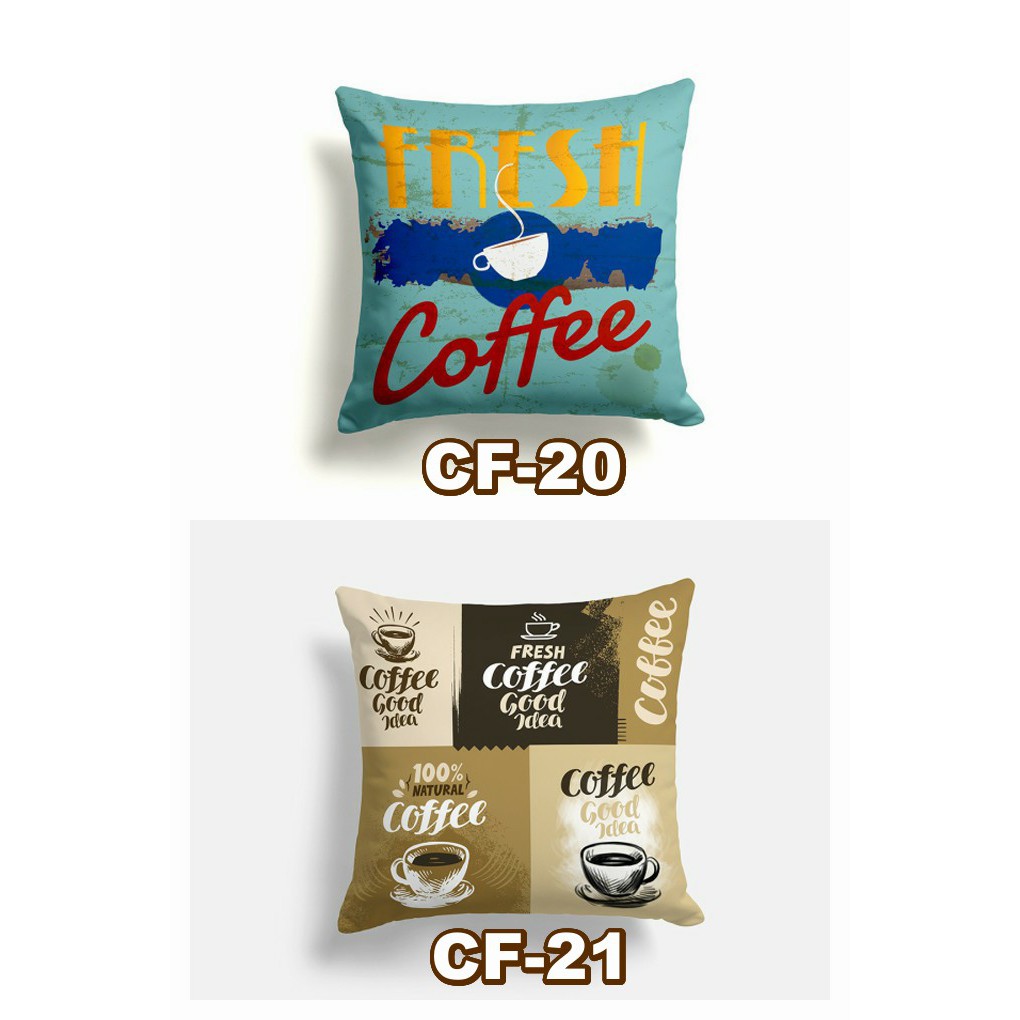  Sarung  Bantal  Kursi  Sofa Travel Motif  Coffe 40x40cm 