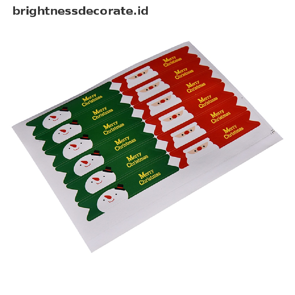 36pcs Stiker Label Segel Desain Santa Merry Christmas Untuk Membuat Kartu Scrapbook