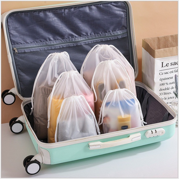 Pouch Serut Polos Storage Bag Travel Organizer Kantong Plastik Doff