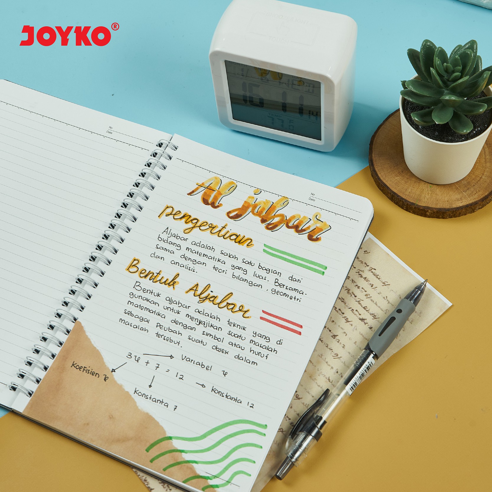 Ruled Notebook Diary Agenda Buku Catatan Bergaris Joyko NB-690-3