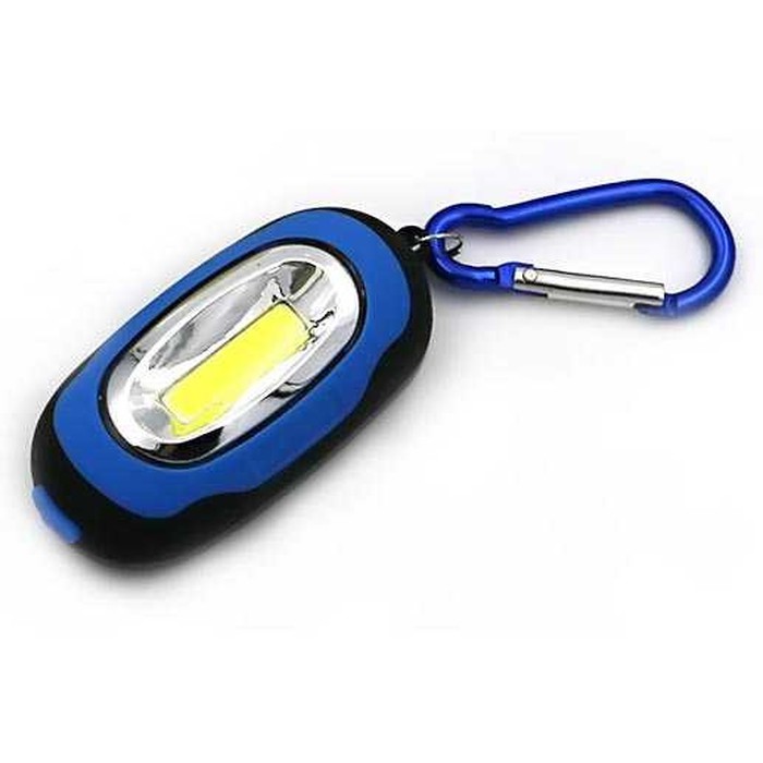 Gantungan Kunci Senter Mini LED COB Karabiner 25 Lumens