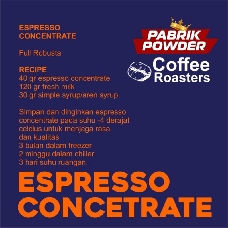 Espresso cair/Konsentrat kopi 500 ml - Full Robusta