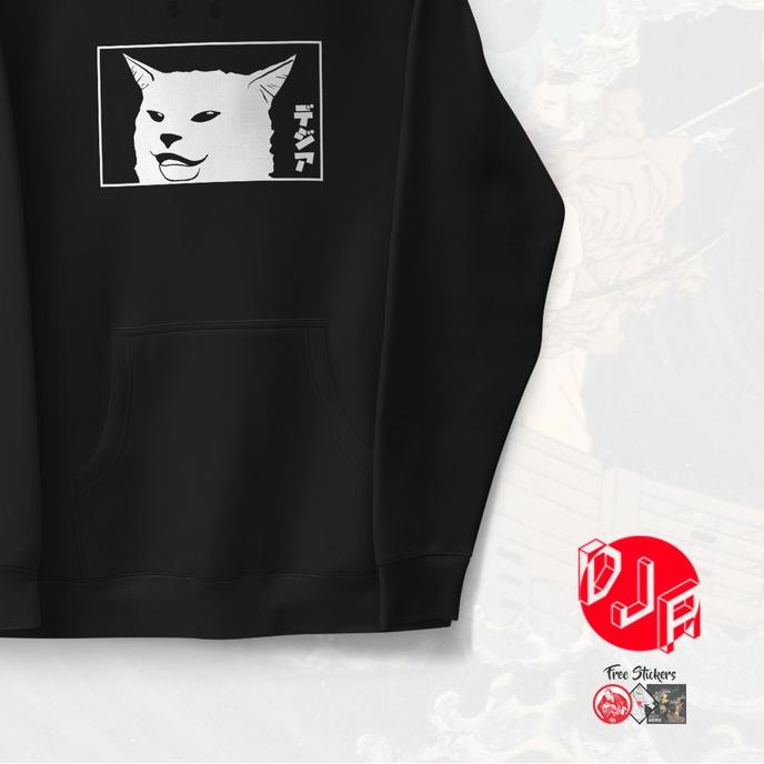 HOODIE SMUDGE CAT MEME SHITPOST SWEATER JAKET DISTRO DJA CLOTH
