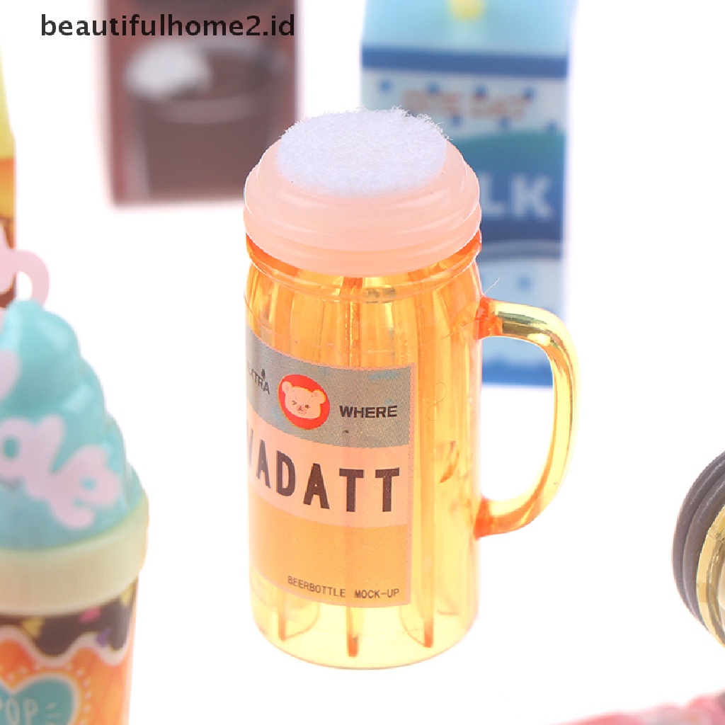 [beautifulhome2.id] 3Pcs/set 1:12 Dollhouse Miniature Drink Bottles Juice Drink Doll Kitchen Toy ID