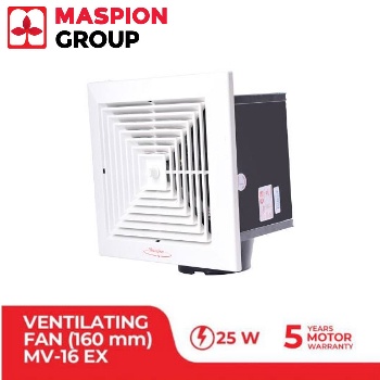 Exhaust Fan Maspion MV 16 EX Plafon Cerobong Maspion Ventilasi MV-16 Hexos Fan Maspion 6 Inch