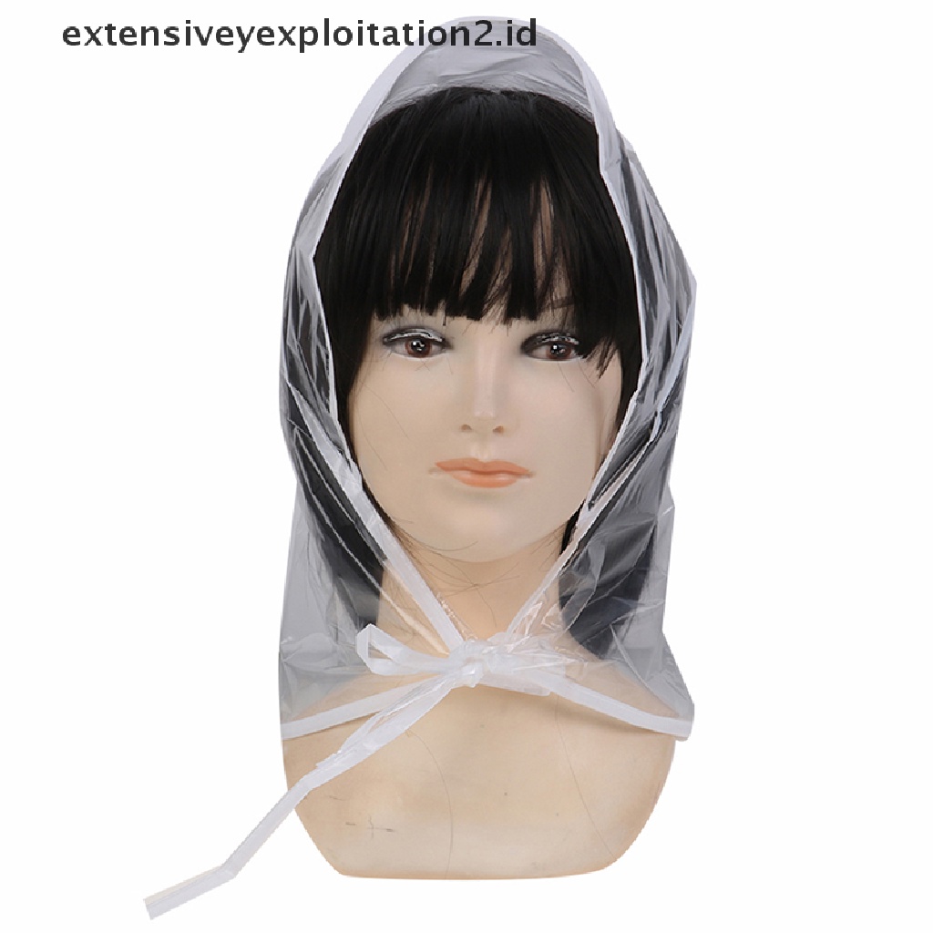 1pc Plastik Bening Bonnet Cap Pelindung