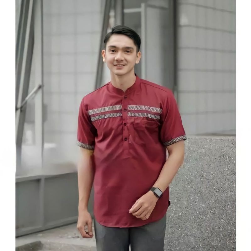 Baju Koko Muslim Pria / Baju Kurta FF Koko Kombinasi pria