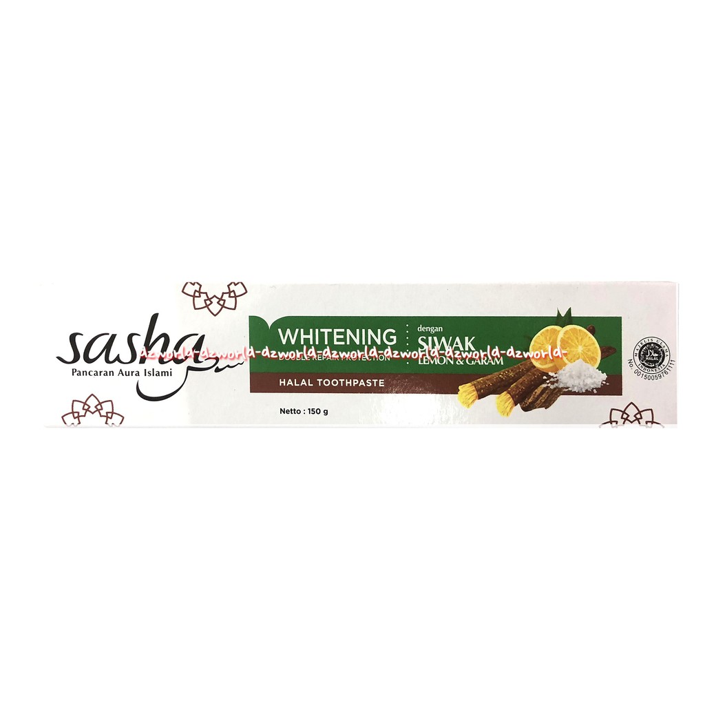 Sasha Whitening Double Repair Gigi Odol PastaSiwak Lemon 150gr