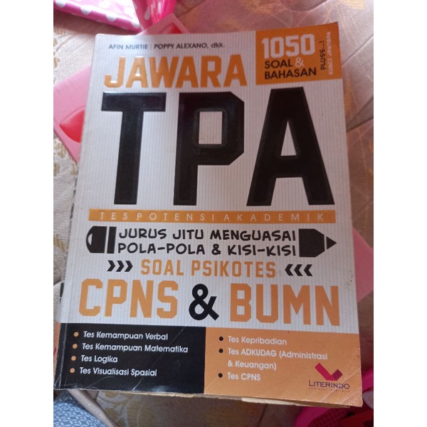 buku TPA untuk tes  Cpns and bumn bekas tahun 2017