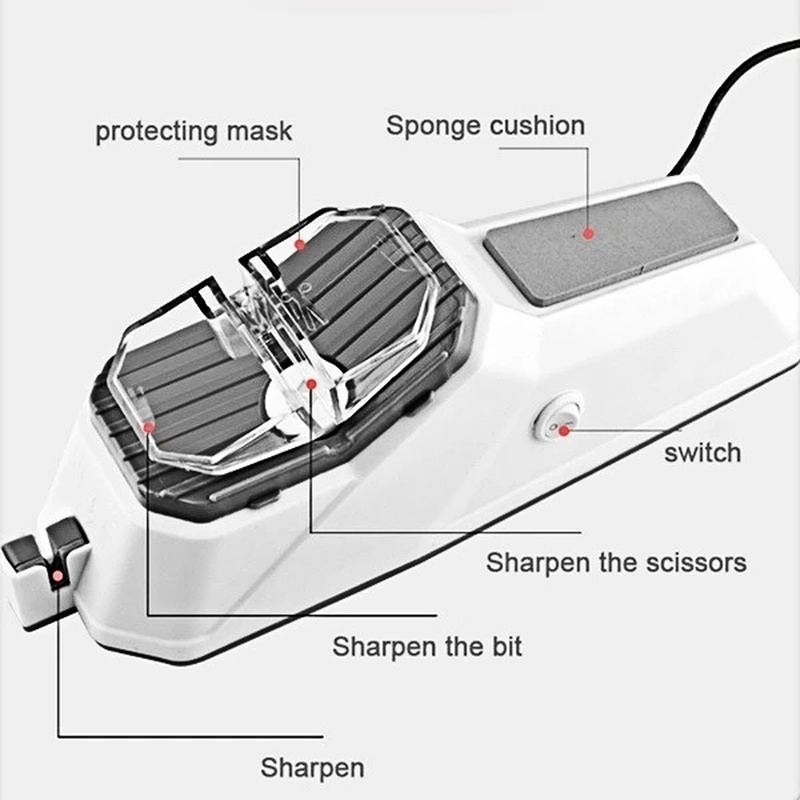 1pc Alat Pengasah Pisau / Gunting Elektrik USB Power Profesional Untuk Dapur