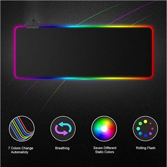 Mousepad Gaming RGB XXL 800 x 300mm x 4mm High Quality