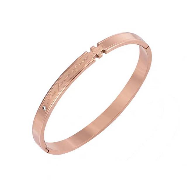 bangle wanita import bahan titanium gelang emas murah