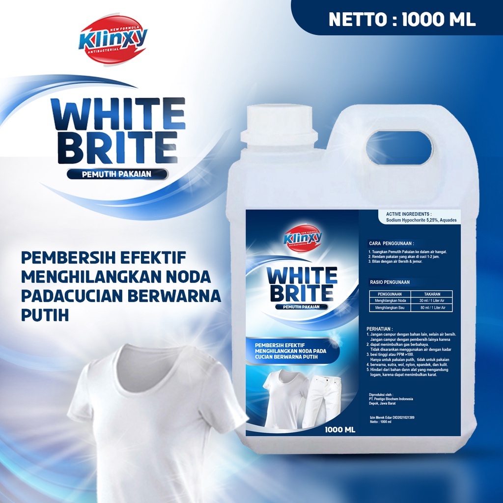 KLINXY Pemutih Pakaian White Brite Bleaching 1 Liter