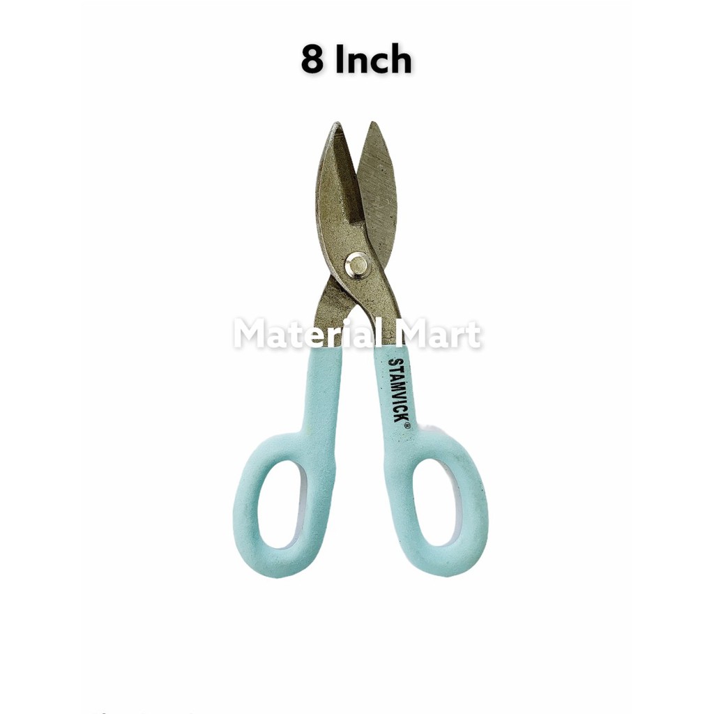 Gunting Seng Plat Gagang Karet 8 Inch | Gunting Plat Potong 8&quot; - 8 Inch | Material Mart