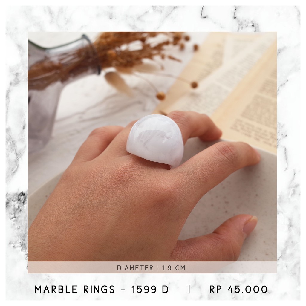 CINCIN MARBLE AKRILIK (DIAMETER 1.9 CM) - 1599