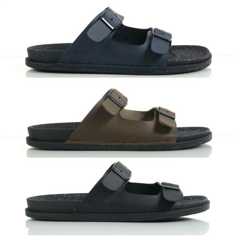 Sandal Casual Pria Kulit Asli Model Indian Murah Jepit Slide Flip Flop Selop NgeMall Hangout