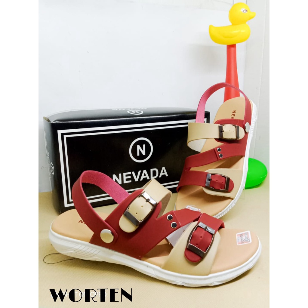 SANDAL NEVADA WANITA LED GESPER TERBARU KODE SL N13
