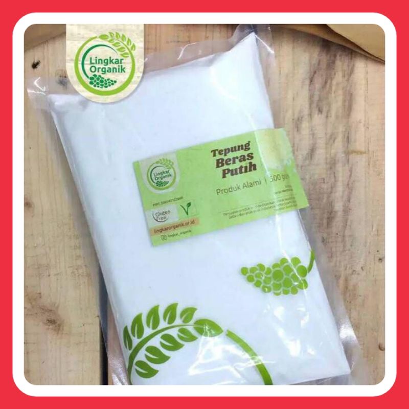 Tepung Beras Putih Lingkar Organik - Gluten Free - MPASI - Kemasan 500gram