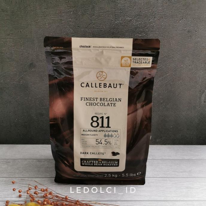 

TERMURAH! CALLEBAUT 811 DARK CHOCOLATE CALLETS 2.5 KG COUVERTURE 54.5% ---NEW---