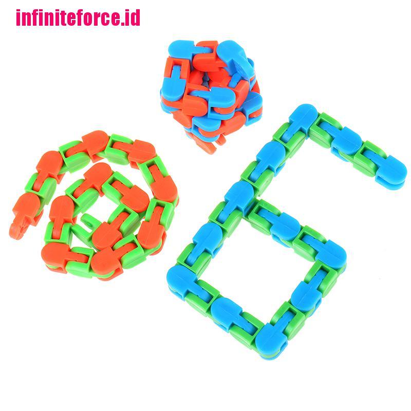 Wacky Tracks Snap and Click Toys Kids Autism Snake Puzzles Classic Sensory Toy