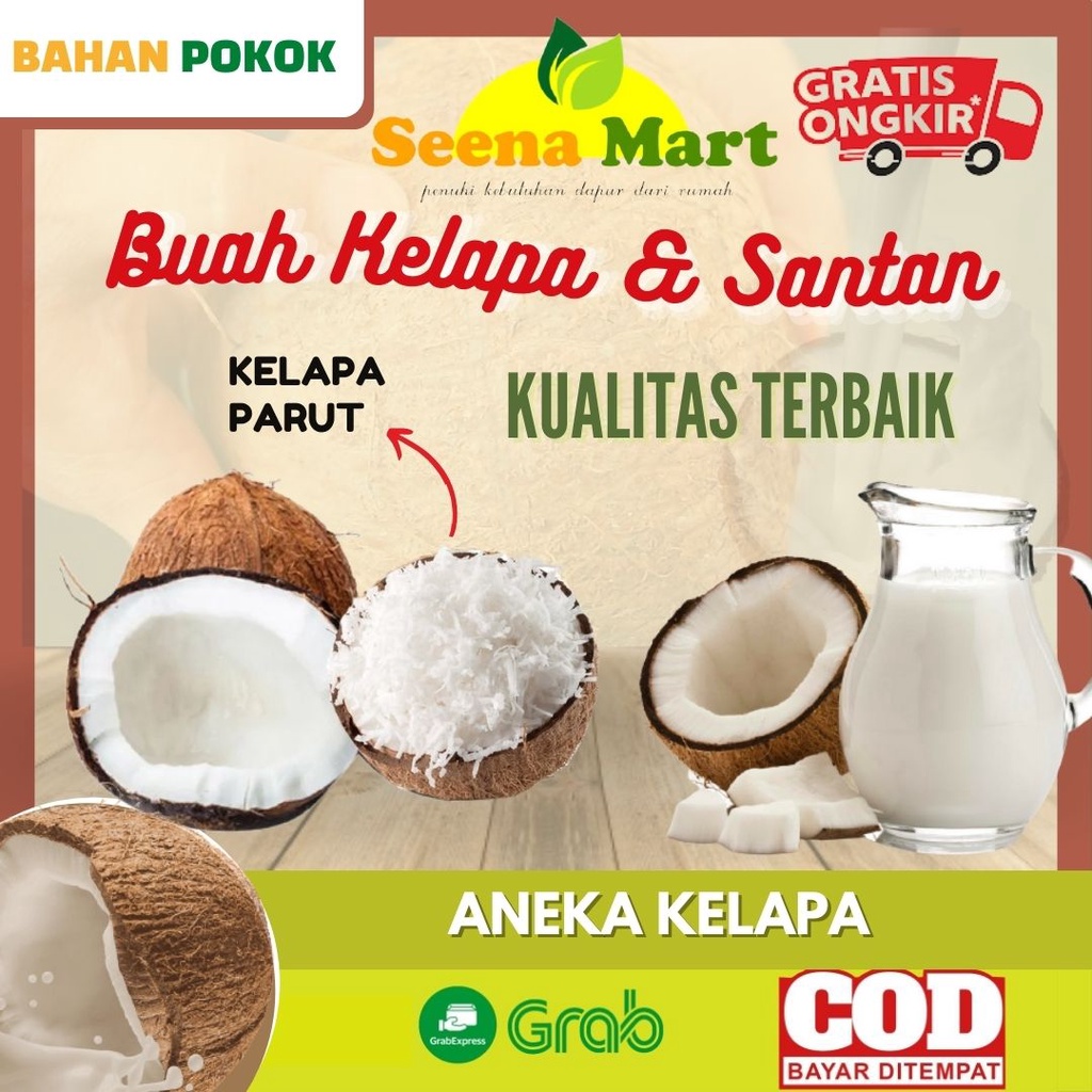 

Kelapa Parut Buah Kelapa Batok Kelapa Utuh Muda Tua Santan Curah Kiloan