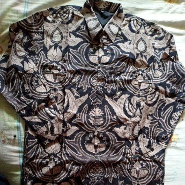 (1kg=4pcs) Kemeja Batik Lengan Panjang Batik Ori Nareswari Bimantara Batik Solo Seragam Batik