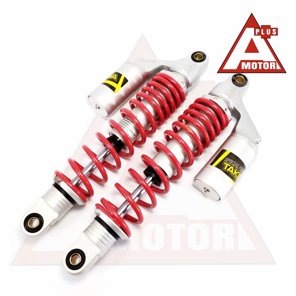 Skok Shock Tabung Takegawa 340Mm Shockbreaker TG 288 Skok Belakang 34cm Red Silver