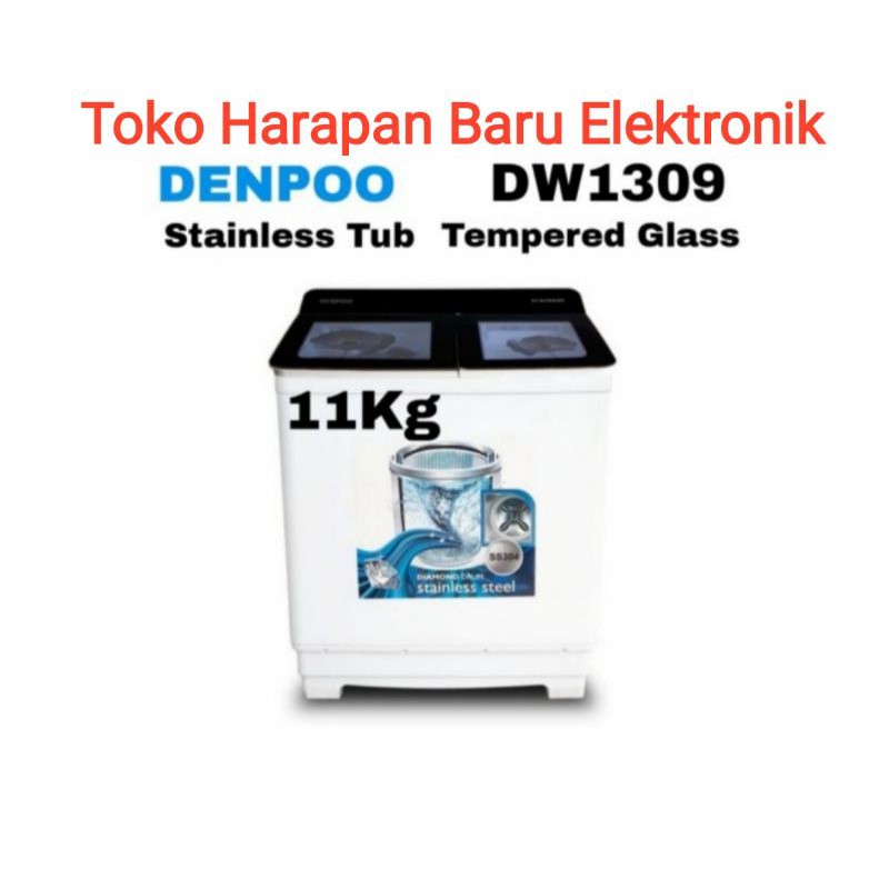 Mesin Cuci 2 Tabung DENPOO DW-1309 - 13KG