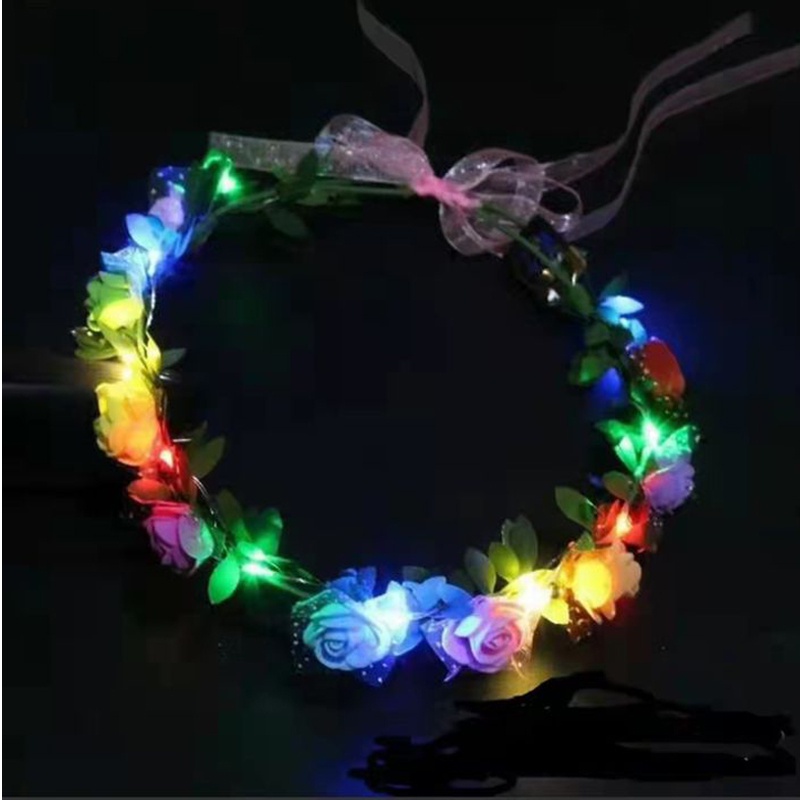 Mahkota Bunga Lampu Bando Mahkota Bunga Pengiring Pengantin