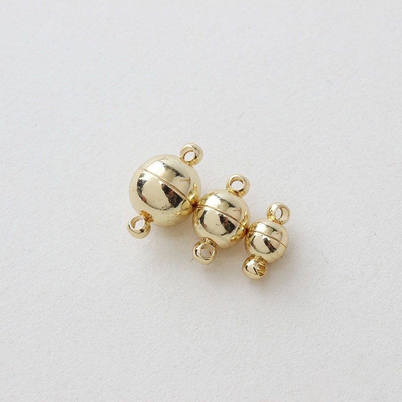 10pcs Kait Lobster Magnetik Bentuk Bola Bulat Untuk Membuat Perhiasan Diy AM2