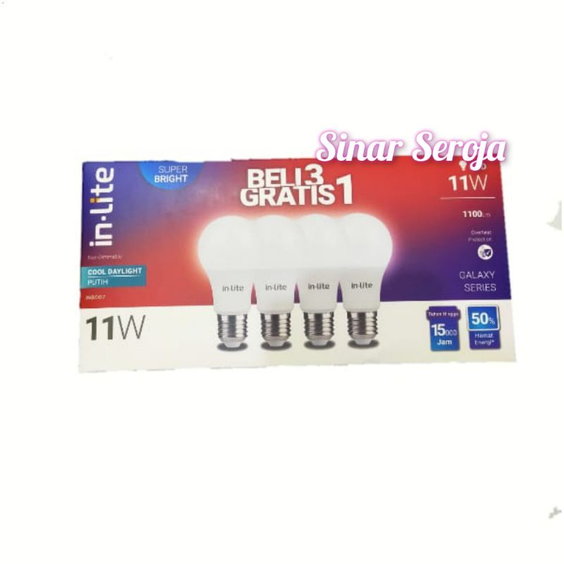 Lampu Inlite / Bolam LED INLITE Murah 12W / 12 Watt