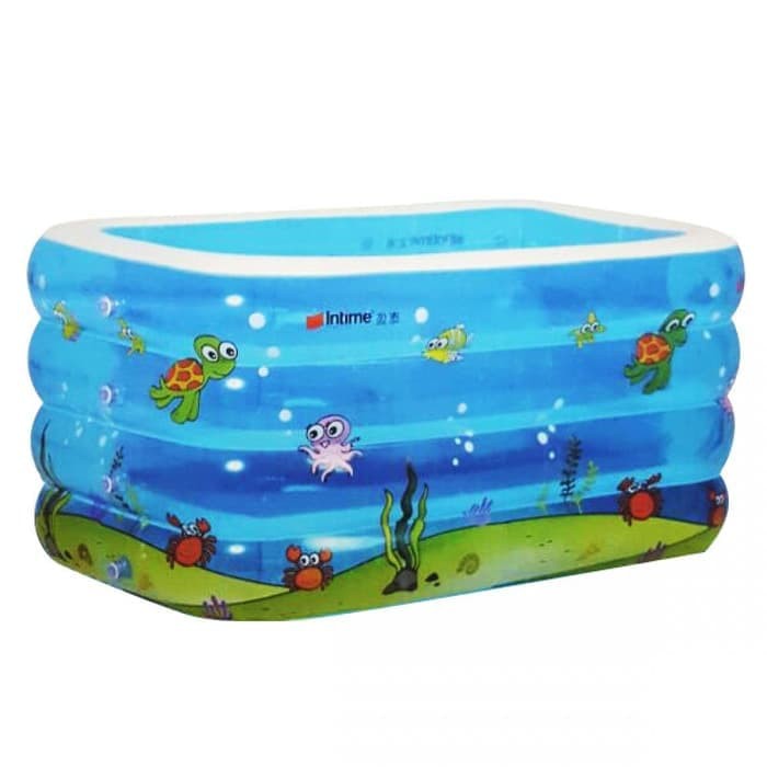 INTIME Kolam Baby Spa Kotak 4 Ring | Pool Renang Anak Bayi + Pompa