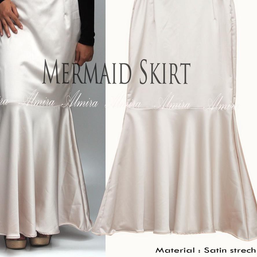 RJR Rok Panjang Pesta Muslimah Model Rok Duyung Mermaid Skirt Rok Satin .
