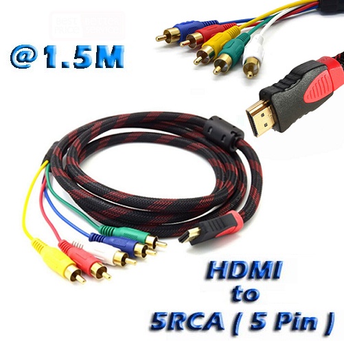 Jual Kabel Hdmi To Rca Pin M Rca Connector Konektor Audio Video Av Converter Adapter