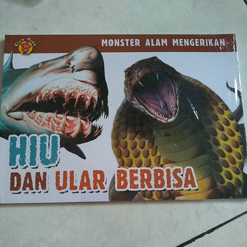buku monster alam mengerikan,hiu dan ular berbisa