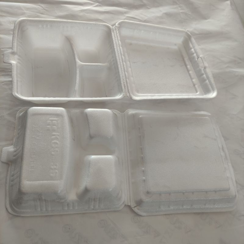 Styrofoam Foam Nasi Makanan LUX 03 Sekat (Gosend/Grab Only)