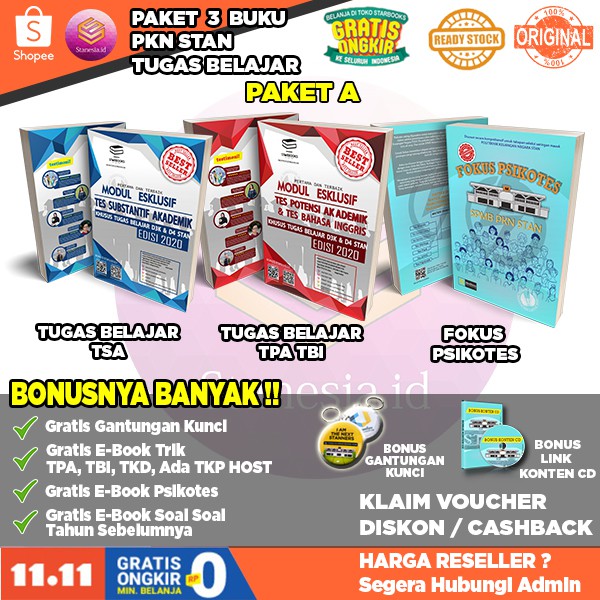 TSA + TPA TBI & PSIKOTEST - BUKU SPMB USM PKN STAN - FREE RAMUAN SUKSES