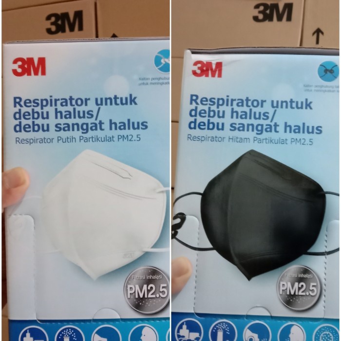 b0n1h Masker Respirator 3M Kf94 Pengganti Kn95 Per Pcs - Putih Hh300H