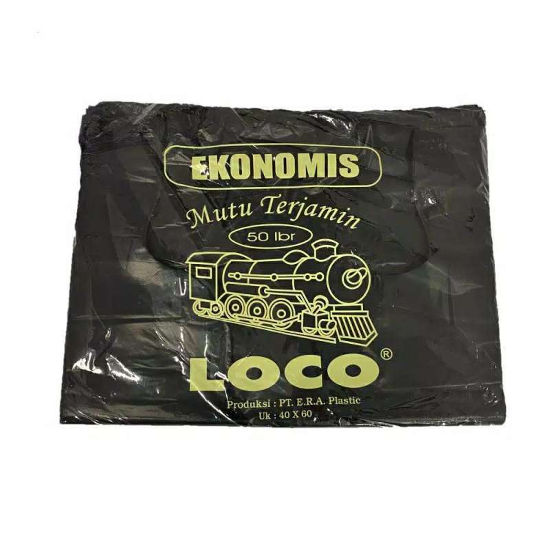 Kantong Plastik Kresek Loco Ekonomis 40 x 60 Ukuran Besar Hitam Murah