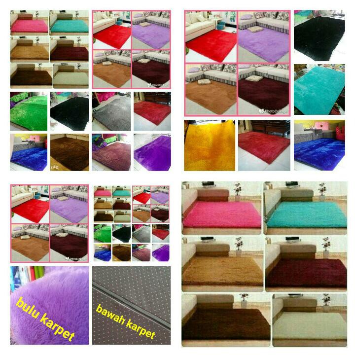  Karpet  bulu  rasfur ukuran 200x150 tebal keseluruhan 3 5cm 
