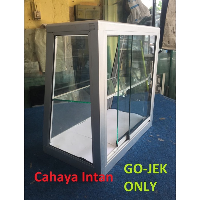 Etalase Kaca Aluminium Untuk Warteg, Bakso, Mie Ayam