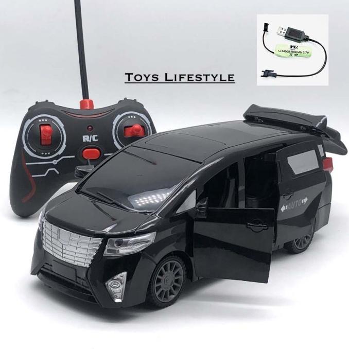 Mainan Mobil Remot Kontrol Alphard (Buka Pintu Dengan Remot) - Hitam